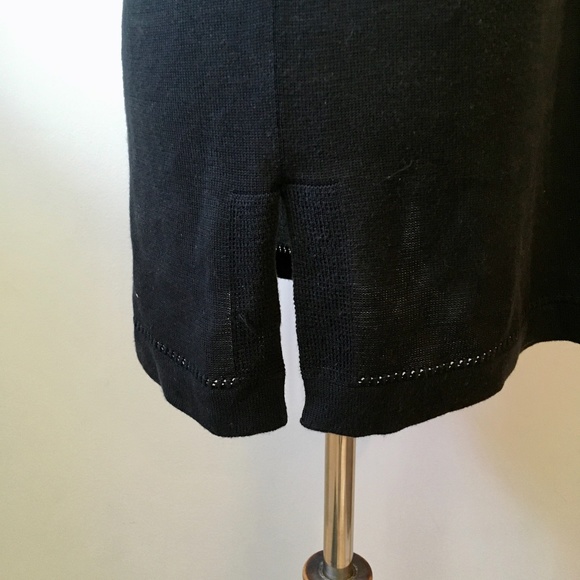 Valerie Stevens SILK Tunic Top Black Small Petite - Picture 5 of 12